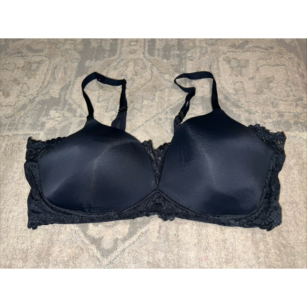 New Adore Me Bra 42C Black Lightly‎ Padded Wireless Plunge